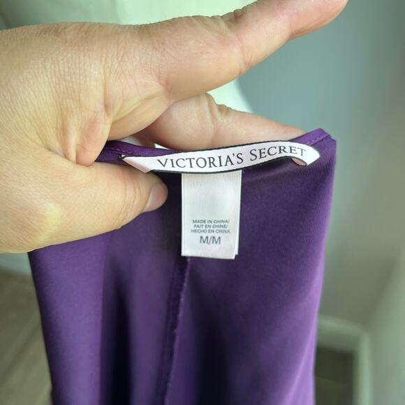 Victoria's Secret  Deep Romantic Purple Sleep Mini Chemise Mini Dress Sz M - Picture 7 of 9